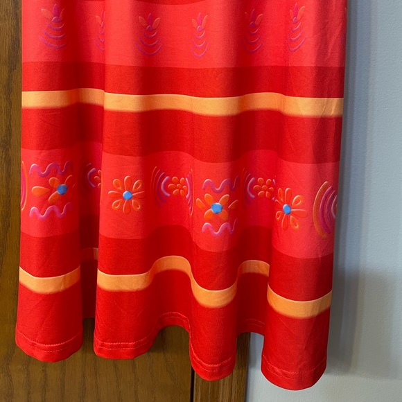 MOANA NWT Girls Costume Size 8 with matching purse Disney orange red dress up - Picture 10 of 11